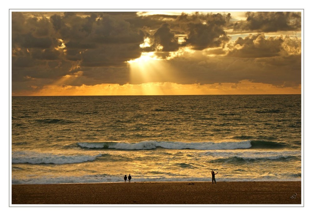 coucher de soleil sur la Côte Landaise