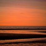 coucher de soleil sur la cote Normande 