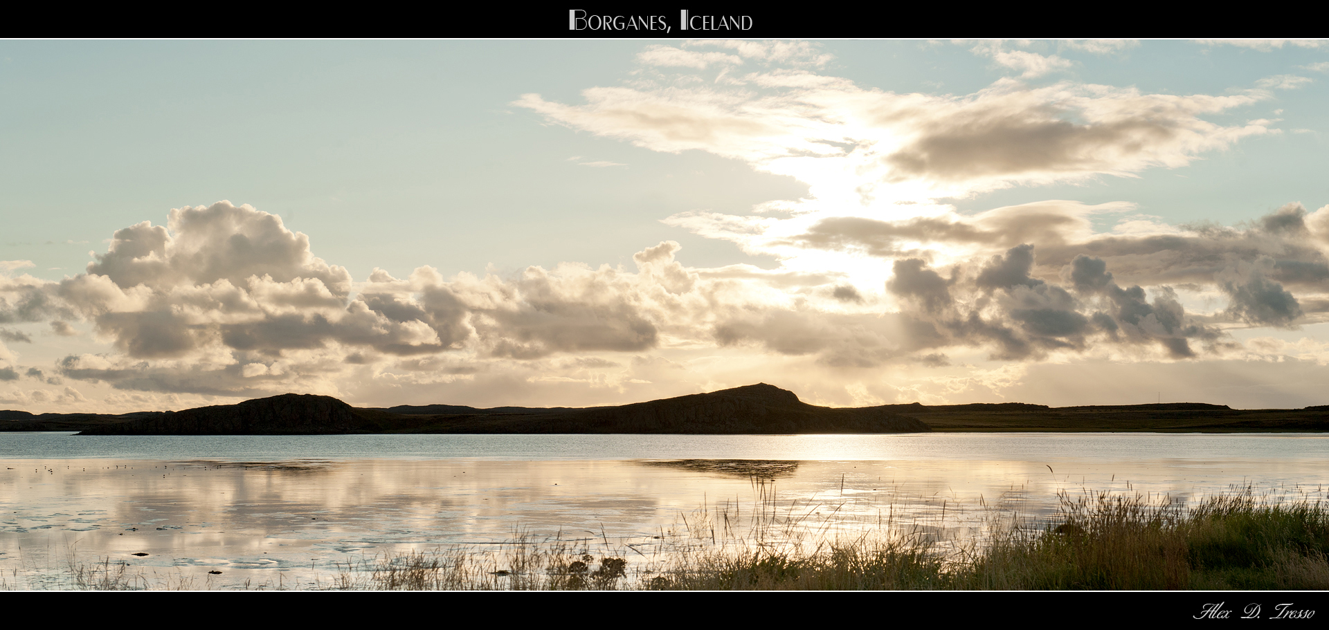Coucher de soleil sur la côte ouest islandaise