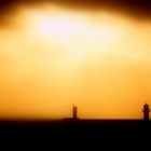 Coucher de soleil sur la digue