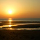 coucher de soleil sur la "digue de WIMEREUX "