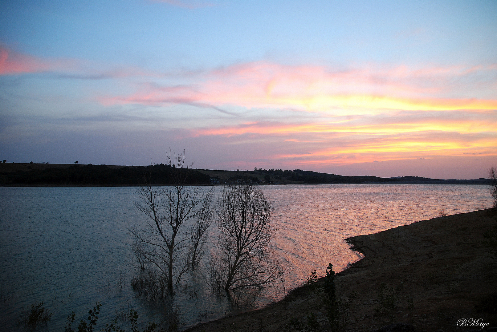 coucher de soleil sur la ganguise