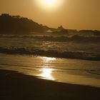 Coucher de soleil sur la grande plage