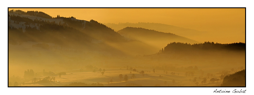 Coucher de soleil sur la Joux-du-Plâne