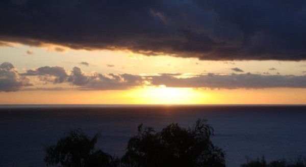 Coucher de soleil sur la mer