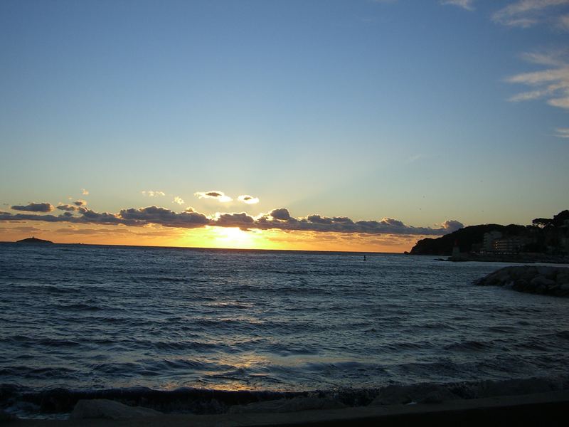 Coucher de soleil sur la mer