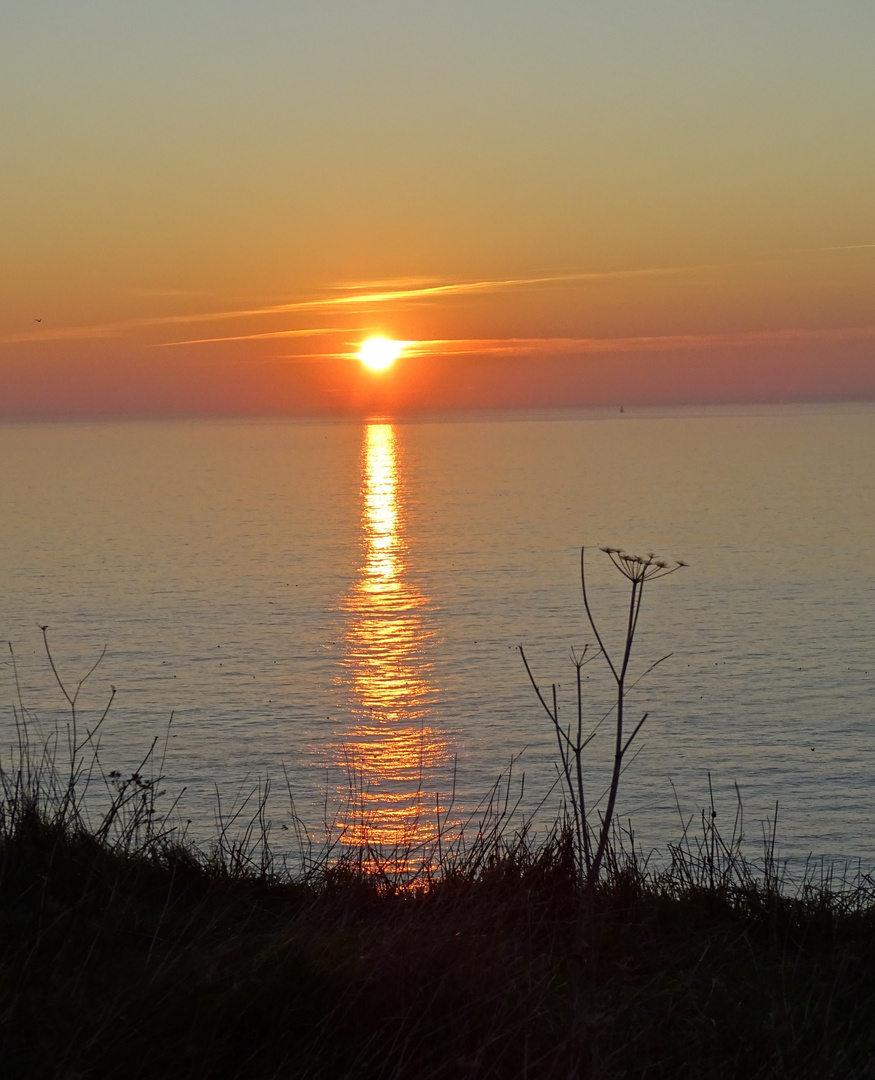 Coucher de soleil sur la mer