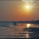 Coucher de soleil sur la plage de Penvins MORBIHAN