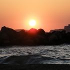 coucher de soleil sur la plage des profètes