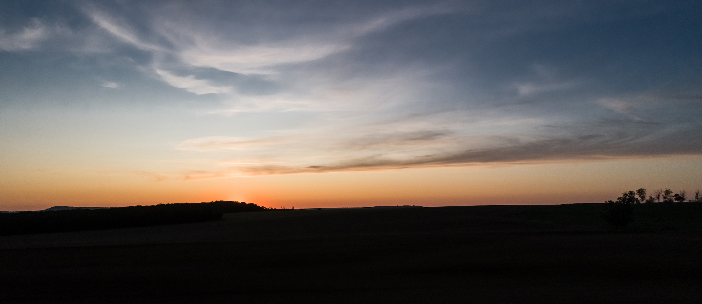 coucher de soleil sur la plaine Lorraine : j'aime ! 