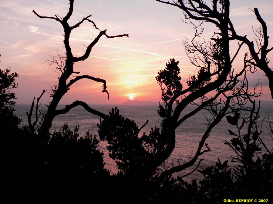 Coucher de soleil sur la presqu'île de Giens