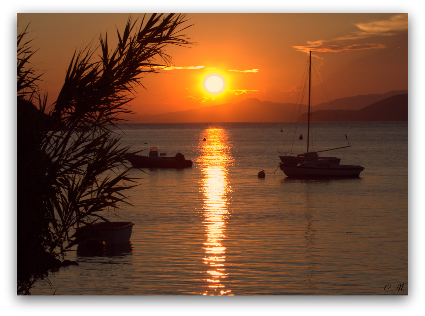 Coucher de soleil sur la Presqu'île de Giens