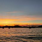 Coucher de soleil sur la rade de st Tropez