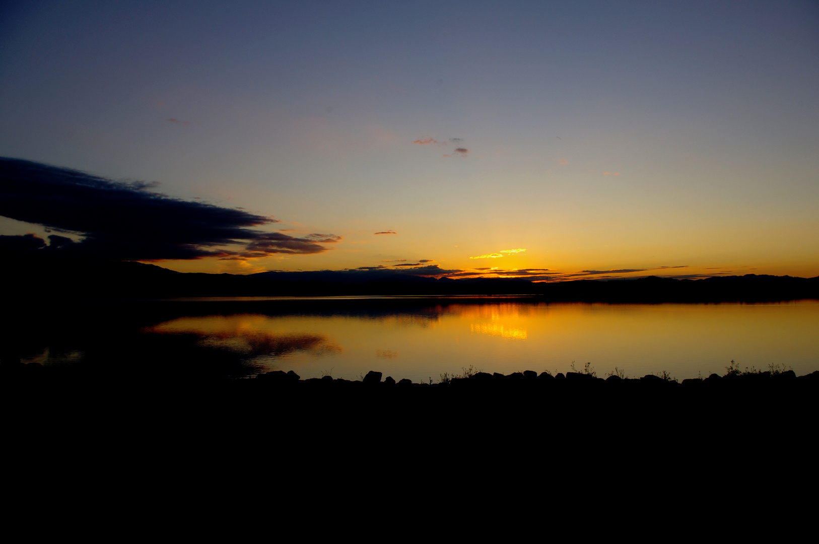 coucher de soleil sur la Raho