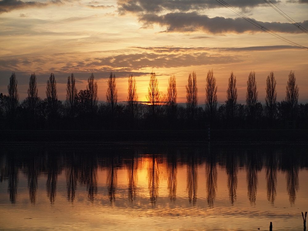 Coucher de soleil sur la saône