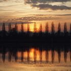 Coucher de soleil sur la saône