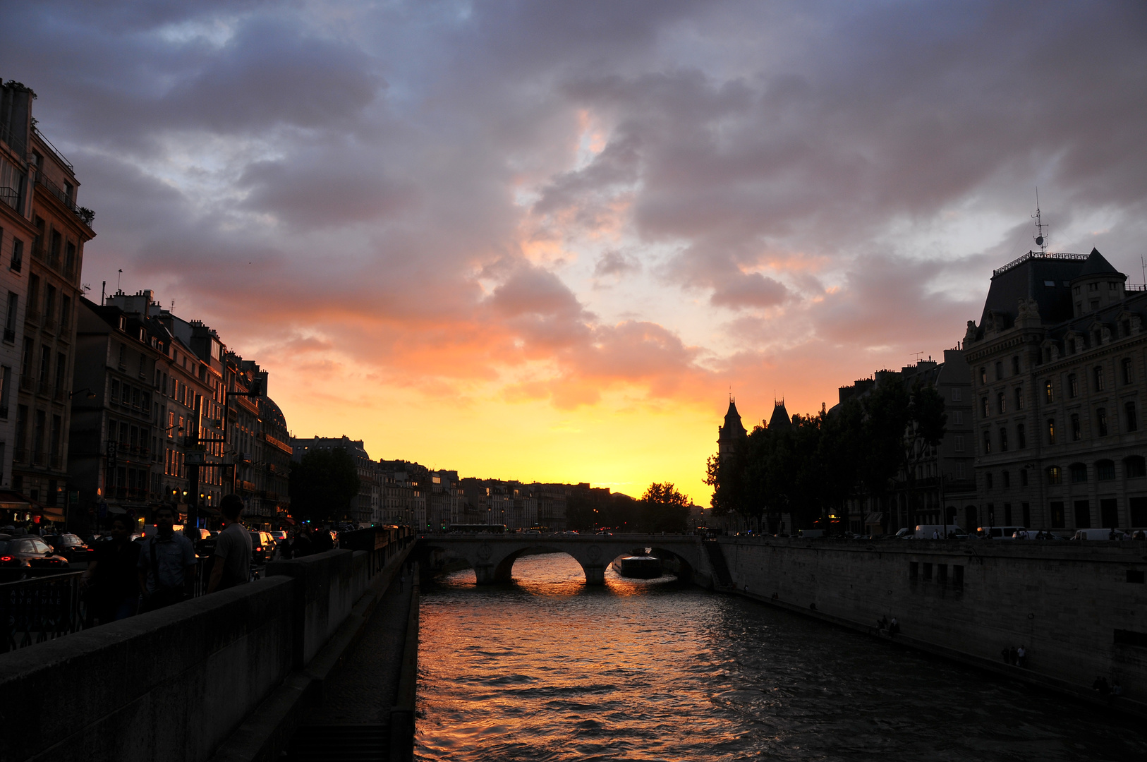 Coucher de soleil sur la Seine