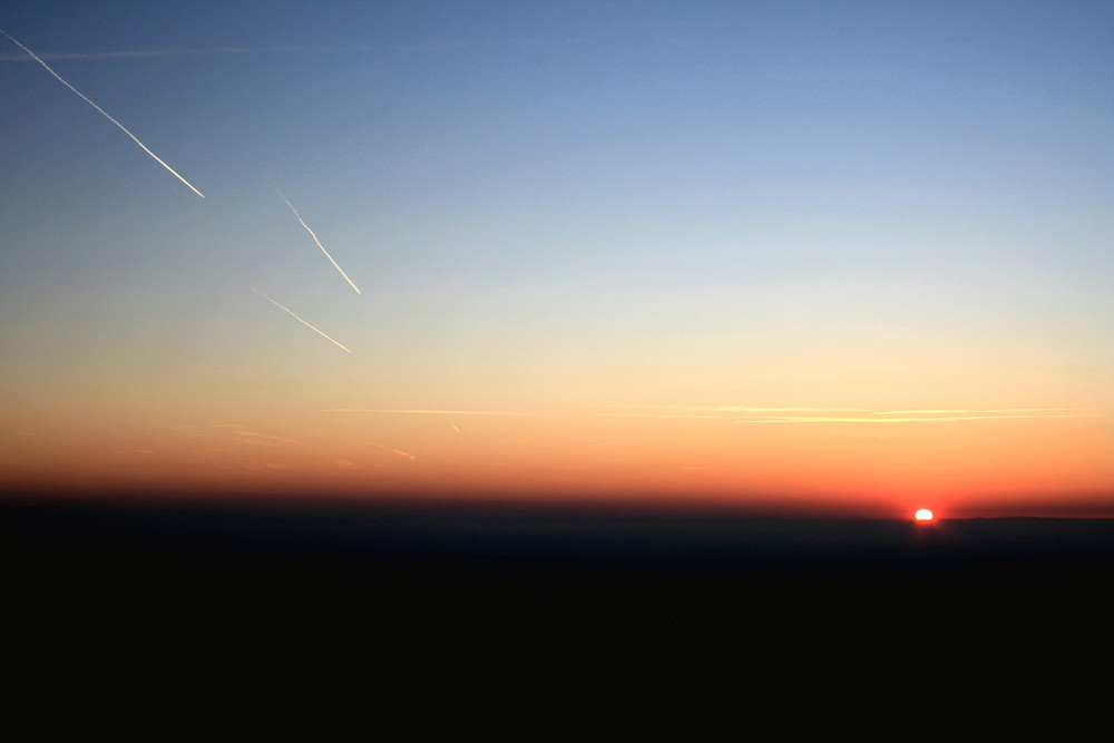 Coucher de soleil sur la vallée