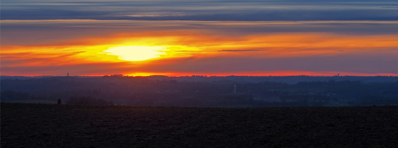 Coucher de soleil sur la vallée de la Baïse