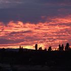 Coucher de soleil sur la ville de Limoux