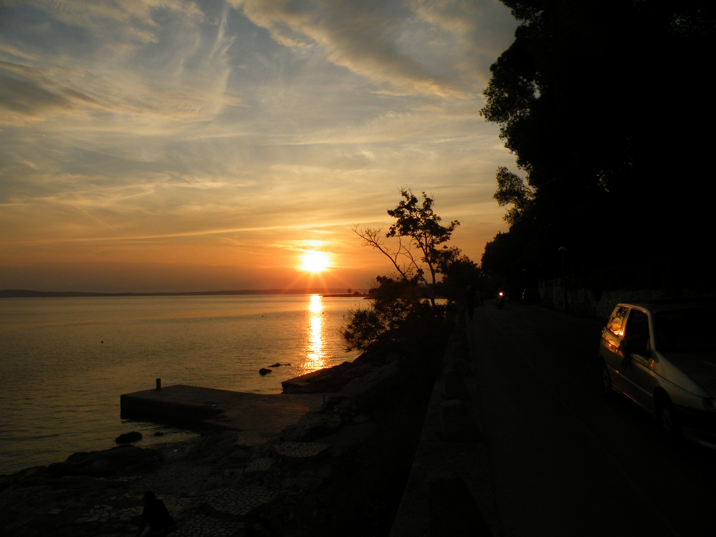 coucher de soleil sur l'adriatique