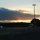 COucher de soleil sur laéroport de Guadeloupe