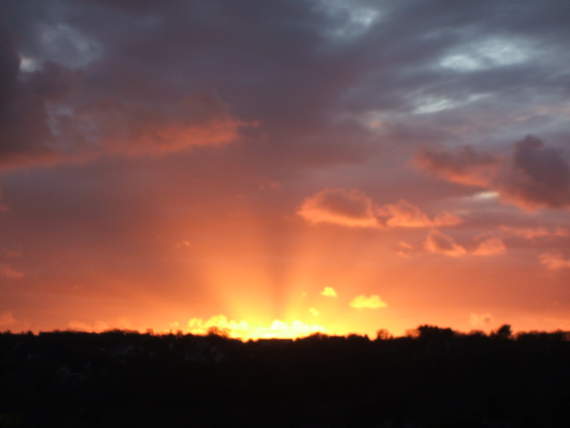 coucher de soleil sur lannion