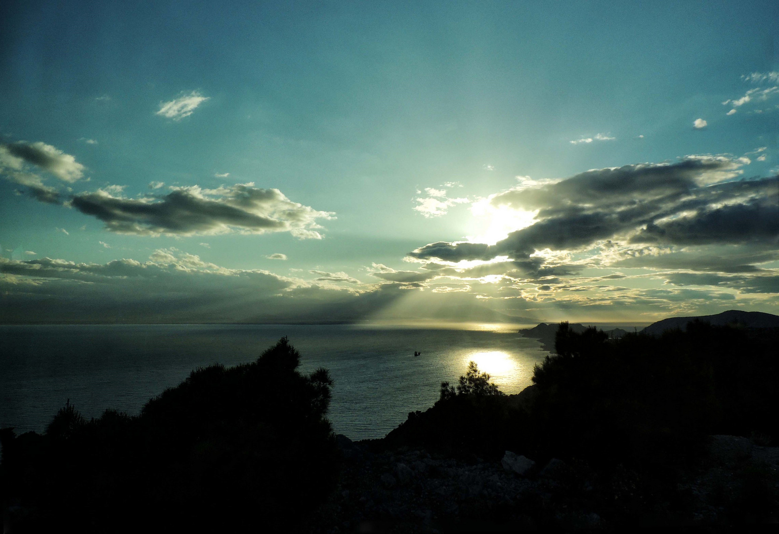 Coucher de soleil sur le cap Heraion 