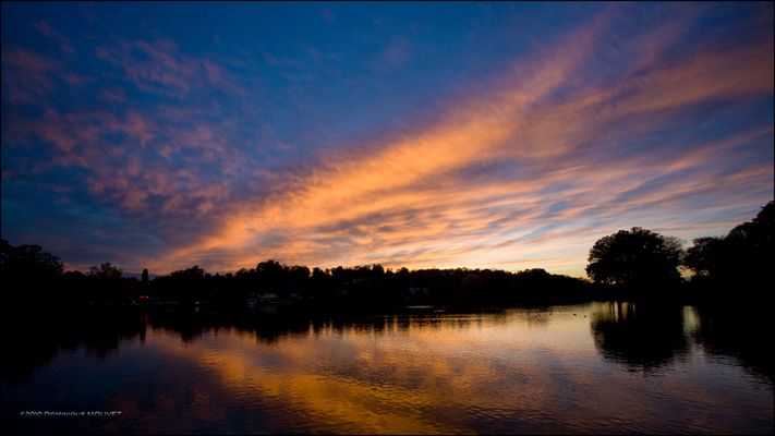 coucher de soleil sur le lac