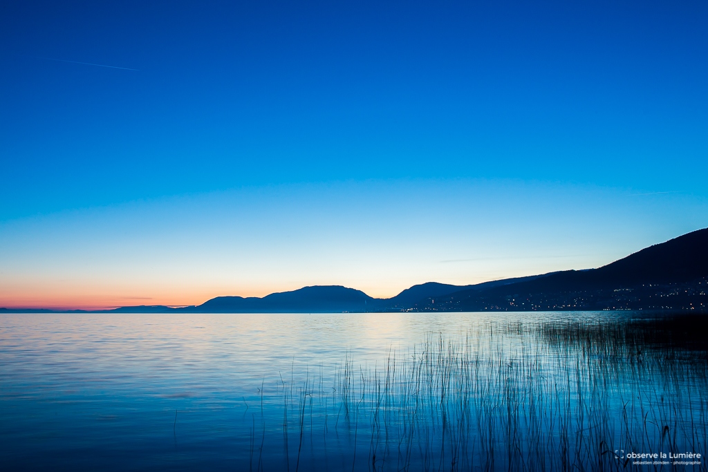 Coucher de soleil sur le lac