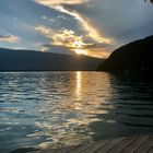 Coucher de soleil sur le lac d'Annecy