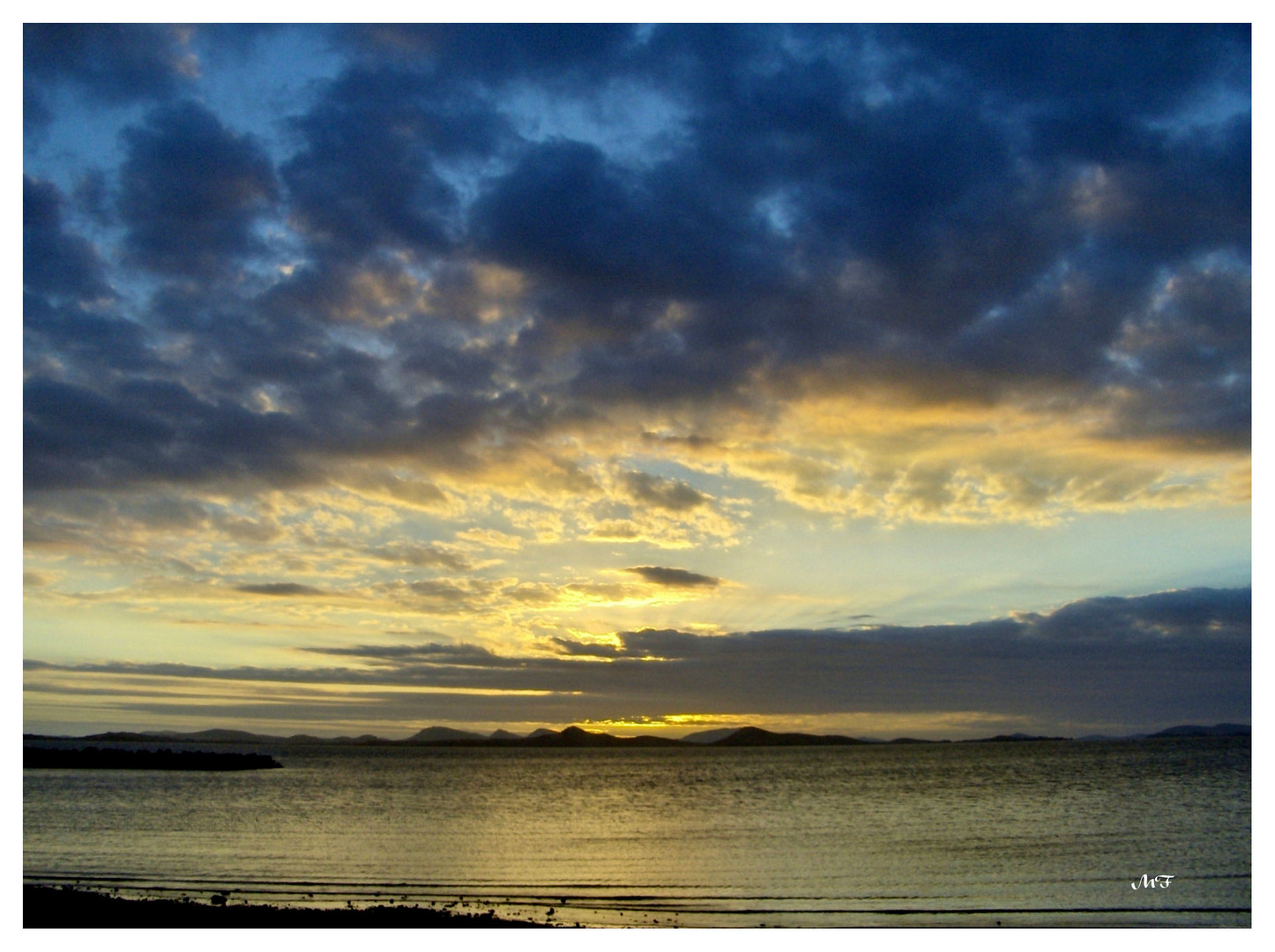 Coucher de soleil sur le lagon