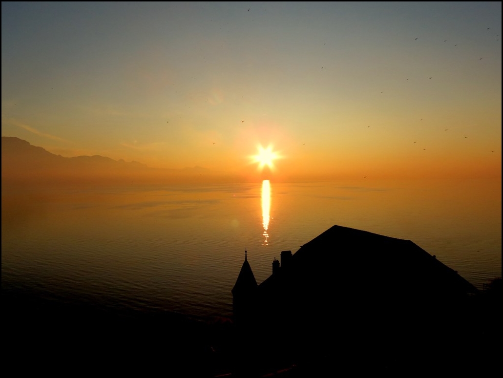 Coucher de soleil sur le Léman