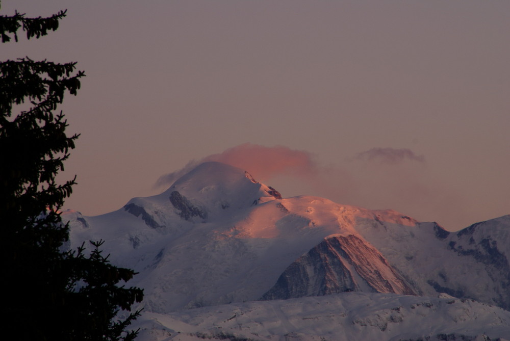 Coucher de soleil sur le Mont-Blanc