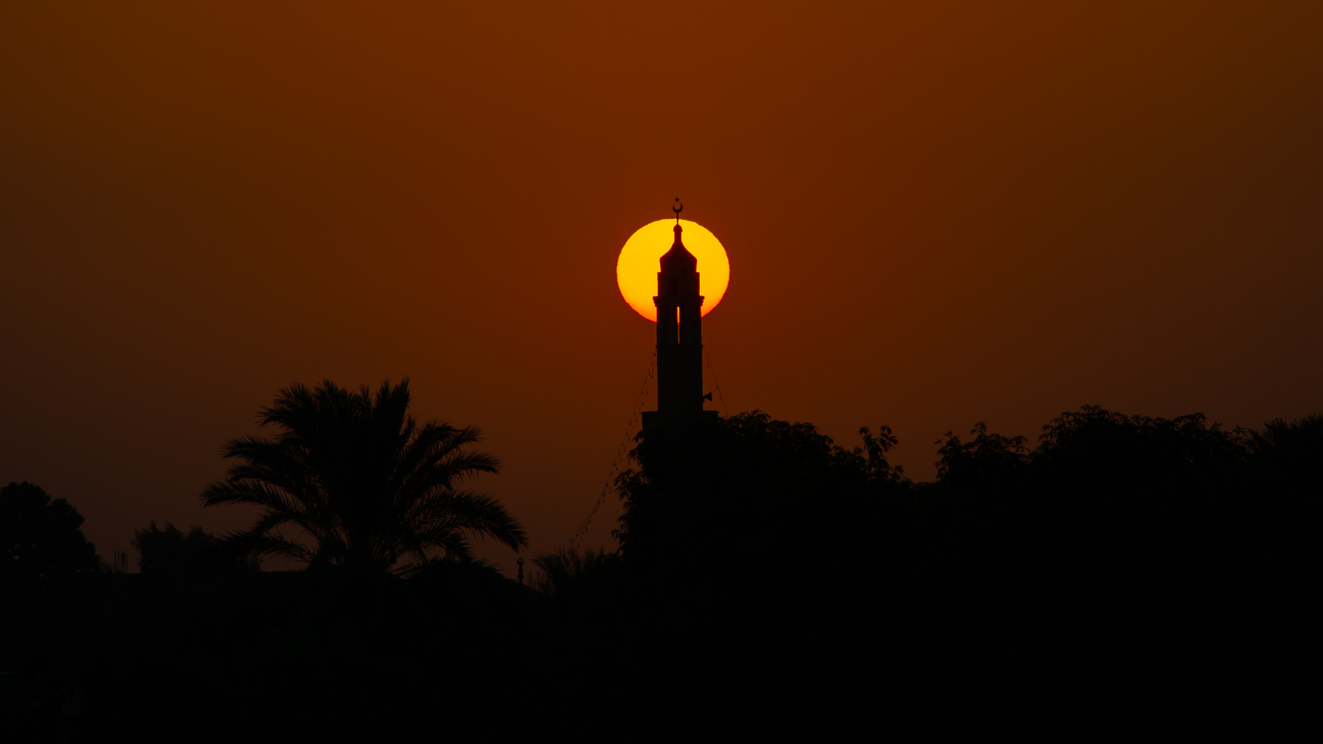 Coucher de Soleil sur le Nile.