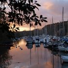 coucher de soleil sur le port