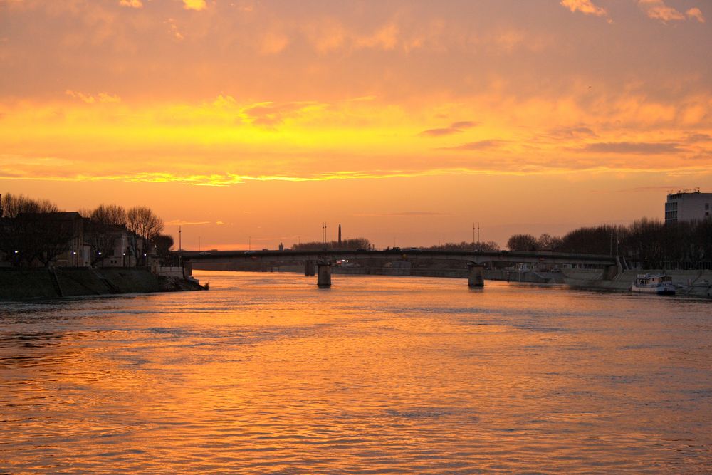 Coucher de Soleil sur le Rhône de Bacchus03 