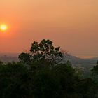 Coucher de soleil sur le Tonlé Sap, près de Siem Riep, Cambodge