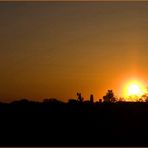 Coucher de soleil sur Lectoure et sa cathédrale