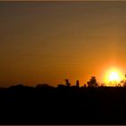 Coucher de soleil sur Lectoure et sa cathédrale