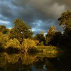 Coucher de soleil sur les bords de Seine à Muids (Eure)