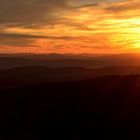 Coucher de soleil sur les collines de Provence