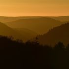 Coucher de soleil sur les crêtes Vosgiennes