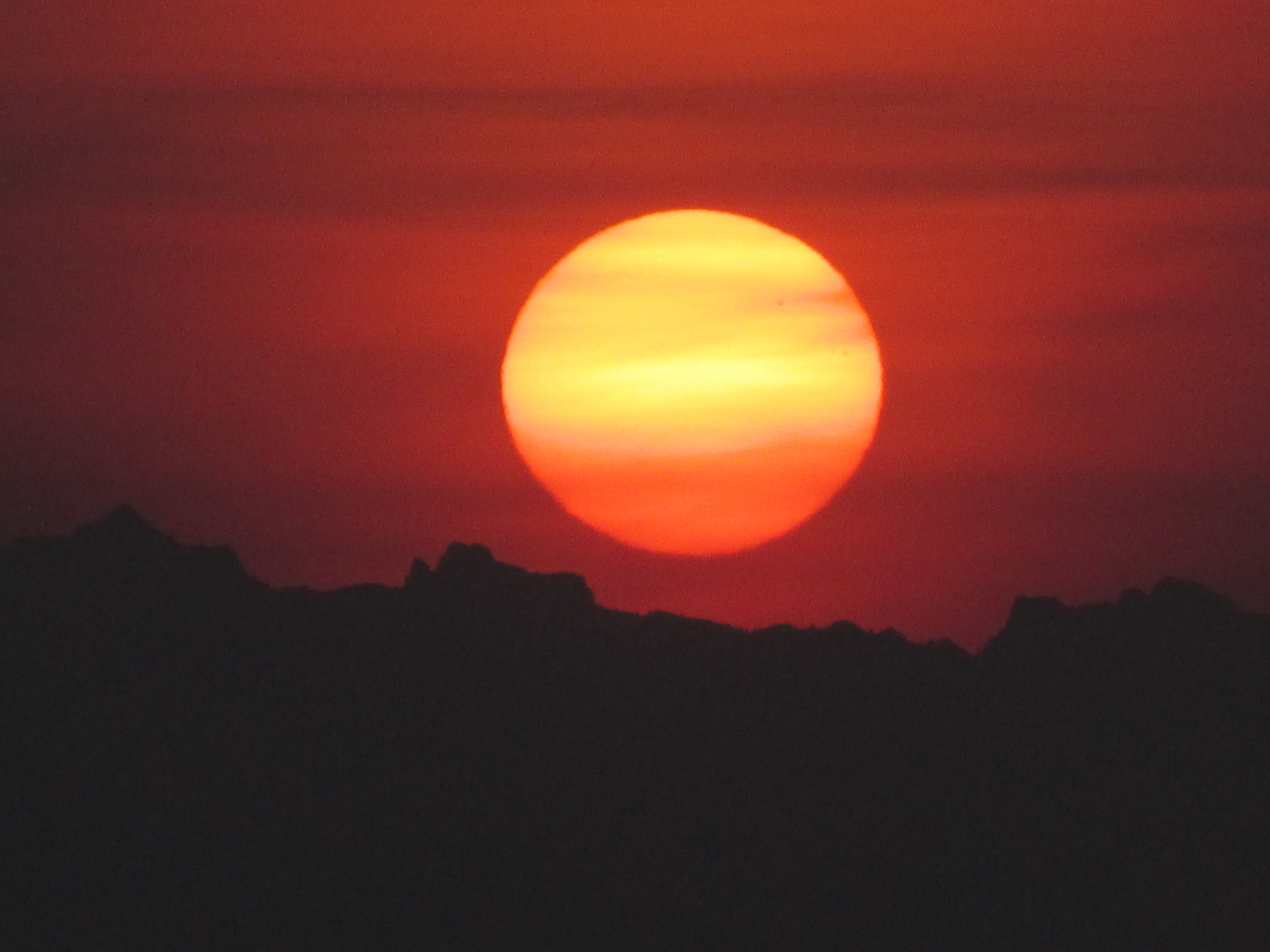 Coucher de soleil sur les Dents Blanches