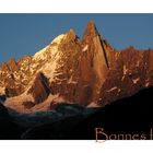 Coucher de soleil sur les Drus - Chamonix