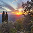 Coucher de soleil sur les gorges de la Siagne