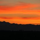 Coucher de soleil sur les Pyrénées en Bigorre