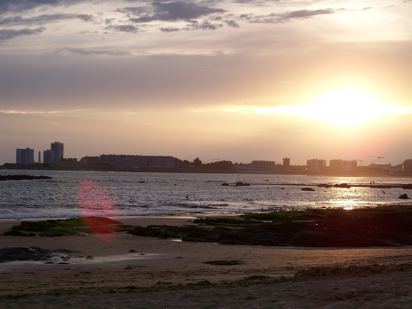 coucher de soleil sur les Sables d'Olonne