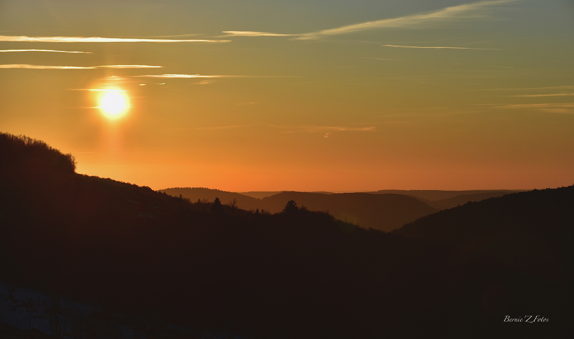 Coucher de soleil sur les Vosges