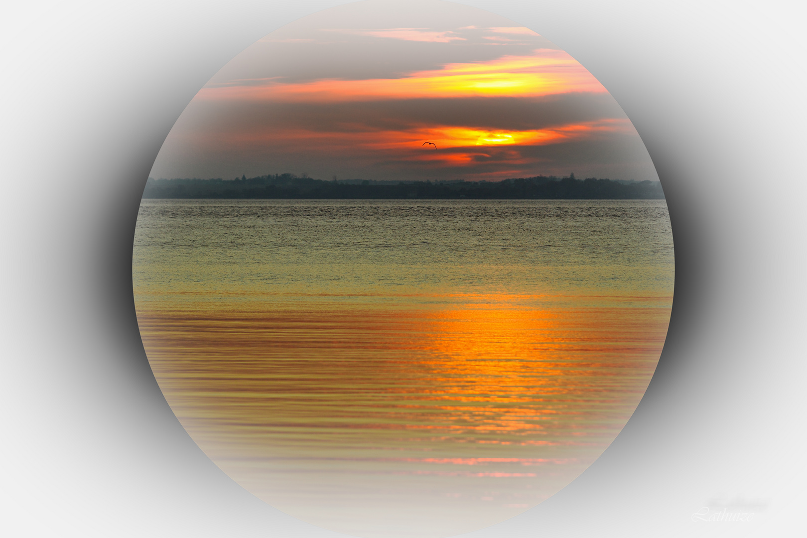 Coucher de soleil sur l'estuaire de la Gironde